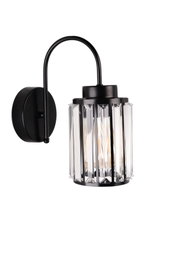 Opviq 9040-1A Lámpara de Pared Negra con Tapa de Vidrio